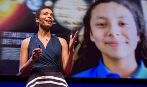 Aomawa Shields is an astrobiologist who studies the potential for life on other planets. She also uses her training as an actor to teach middle school girls about the joys of astronomy. Photo: Ryan Lash/TED